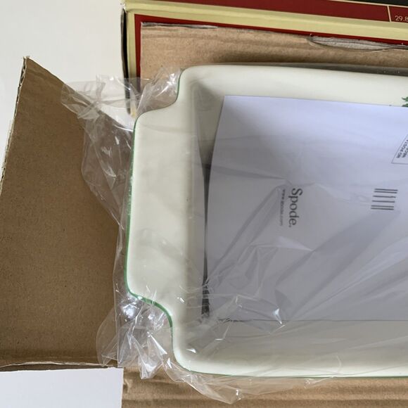 Spode Christmas Tree Loaf Pan 11.75 x 5.5 New In Box - Picture 10 of 14